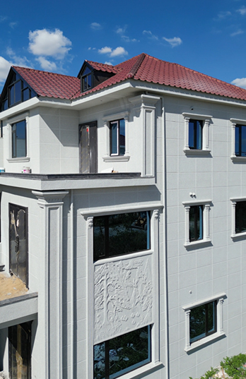 福建省漳州市自建别墅外墙仿石漆涂装工程